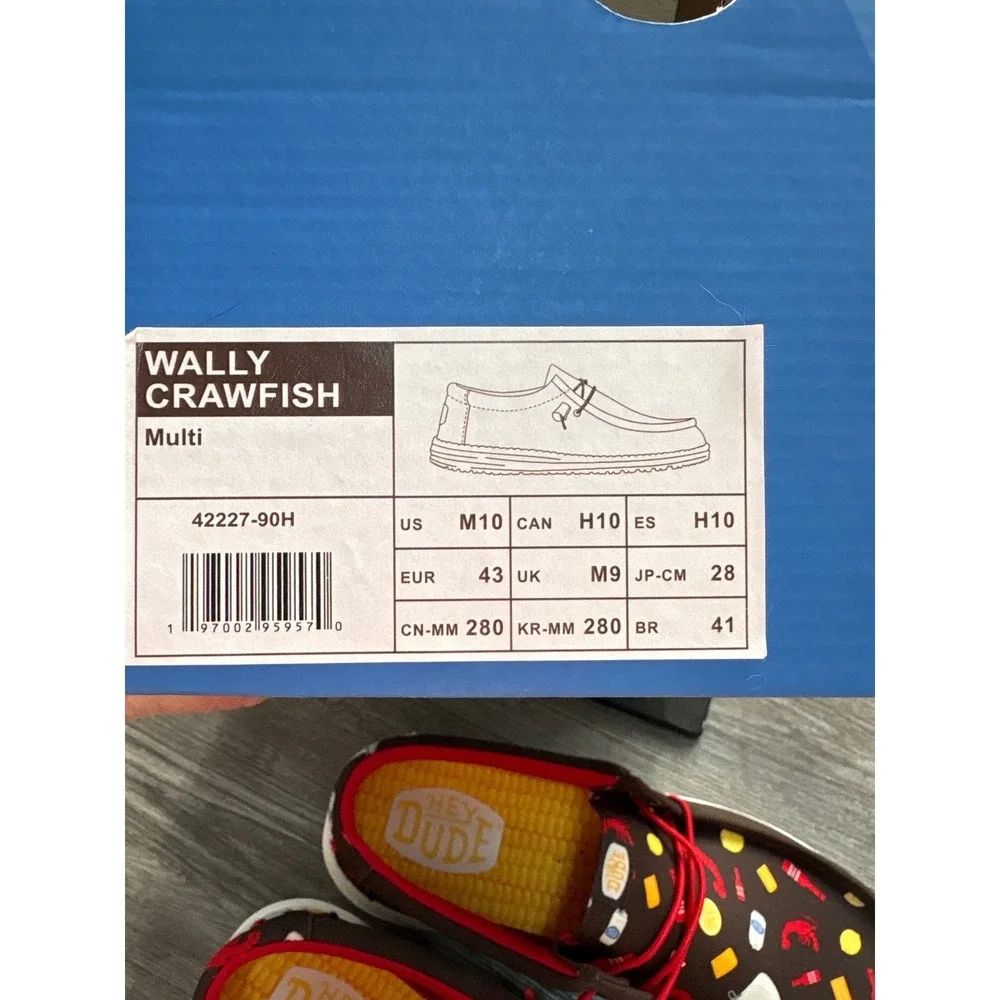 Hey Dude‎ Wally Crawfish Multi Dark Brown Loafers Mens Size 10 42227-90H NIB